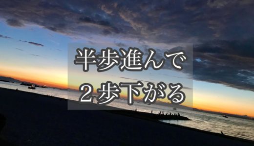 人生は「半歩進んで２歩下がる」でいい